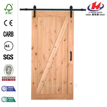 36 in. x 84 in. Knotty Alder Interior Barn Door Slab with Sliding Door Hardware Kit